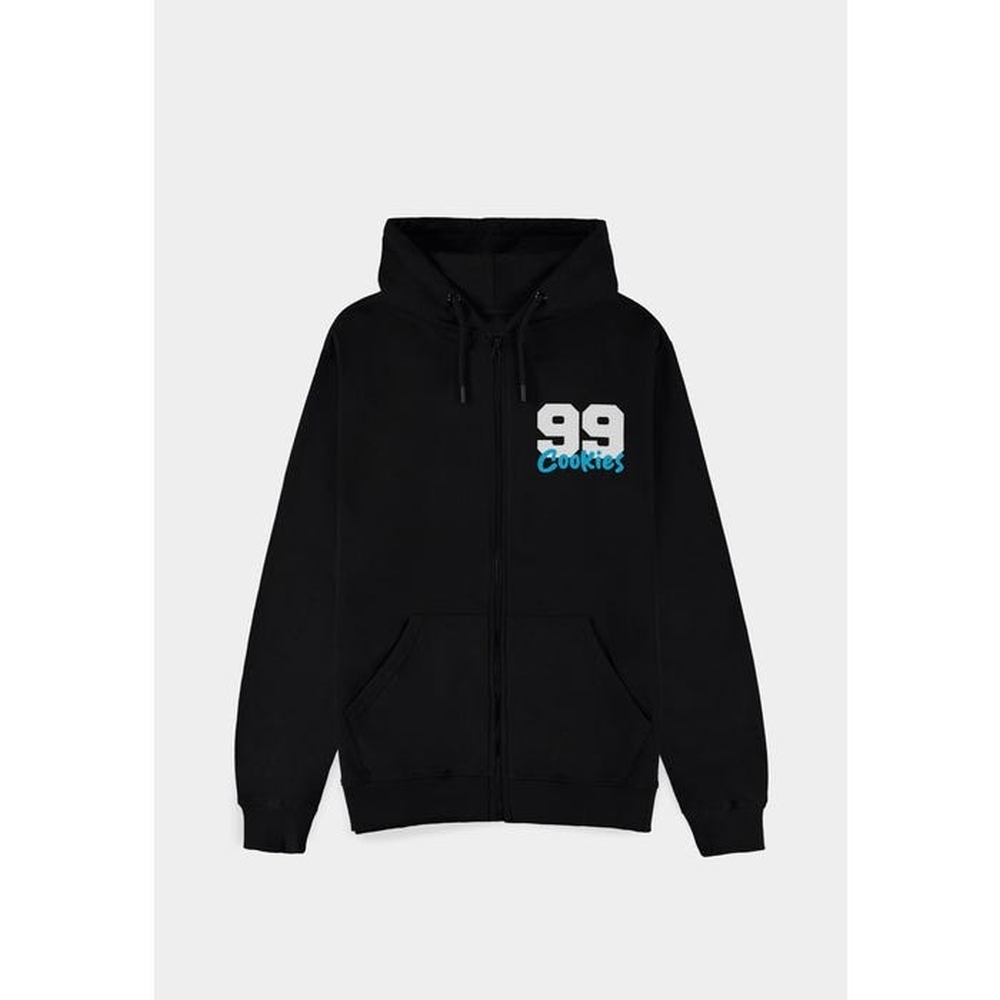 Sesame Street - Cookie Monster Kapuzenpullover mit Reißverschluss - Schwarz